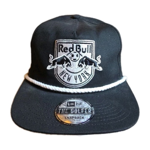 New Era Other - New Era "The Golfer" Cord RED Bulls NEW YORK Snapback Hat BLACK NWT